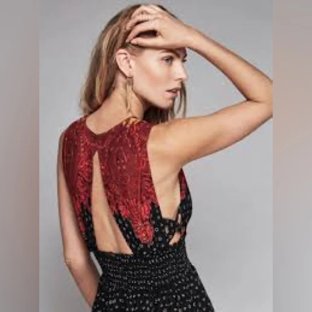 Free People Boho Dress with side cut out Sz S